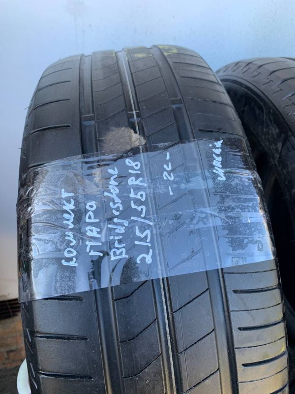 Комплект пара Bridgestone 215/55 r18 літо резина